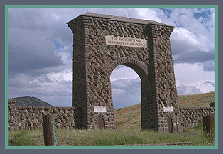 Historical Roosevelt Arch - North Entrance of Yellowstone National Park © Page Makers, LLC